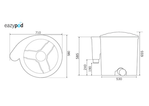 Easy pod Dimensions