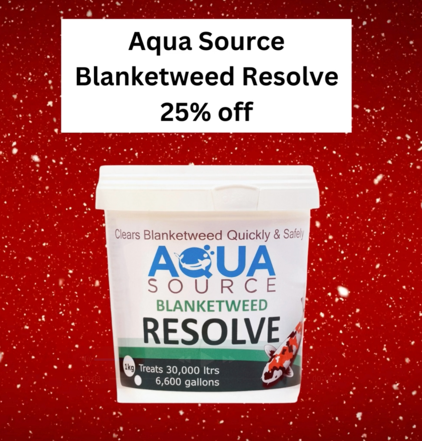 🎄 Day 16 Christmas Deal at Elite Koi: 25% OFF Aqua Source Blanketweed Resolve! 🎄