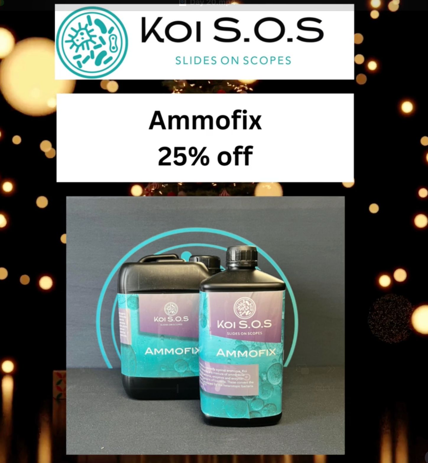 🎄 Day 20 Christmas Deal at Elite Koi: 25% OFF Koi SOS Ammofix! 🎄