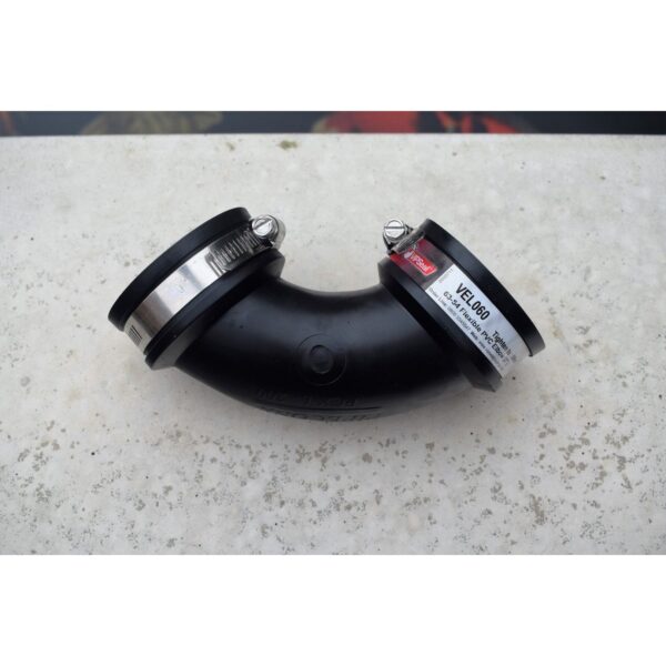 Rubber Flexi Pond Pipe Fittings, 90° Elbows, Swept Bends - Image 2