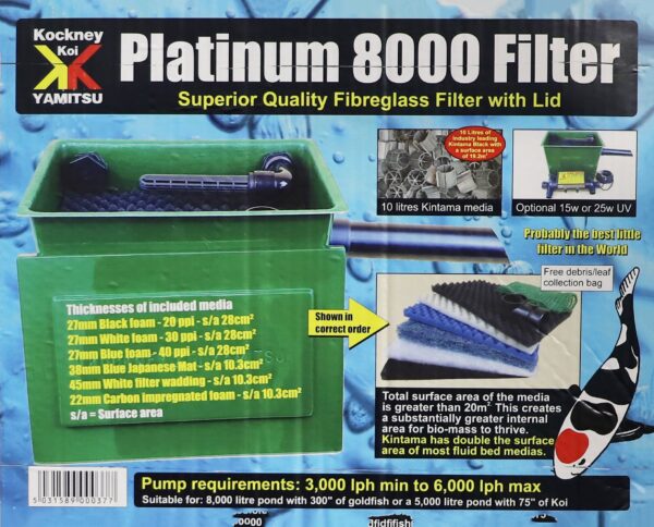 Kockney Koi Platinum 8000 Fliter