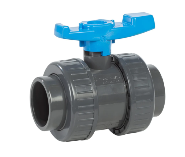 Double Union Ball Valves (Blue Handle)